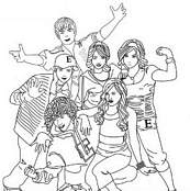 coloriage high school musical la bande